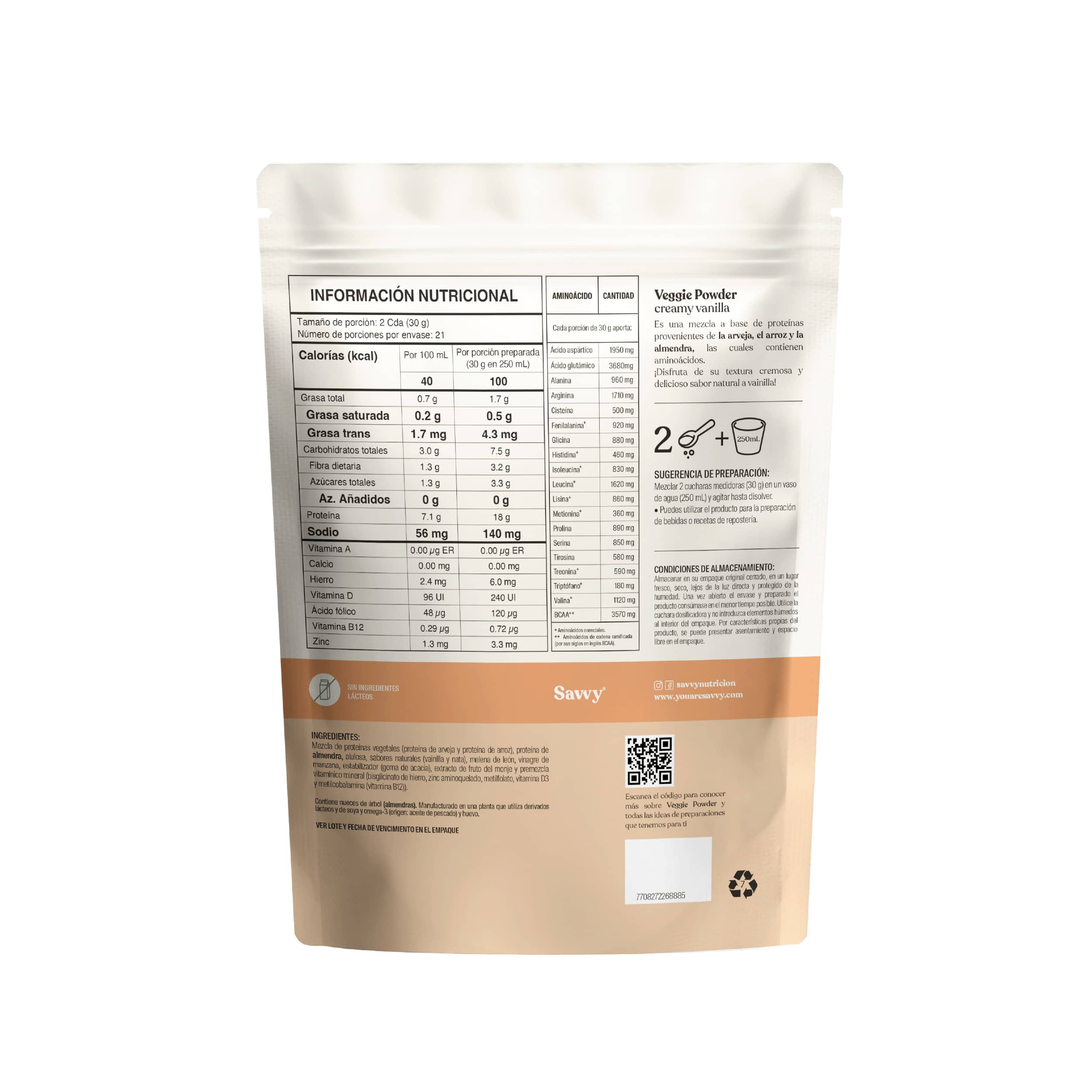 Veggie Powder creamy vanilla 630g