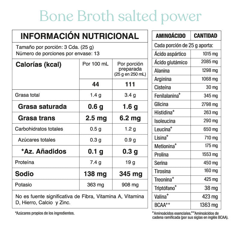 Bone Broth salted power mini 325gr