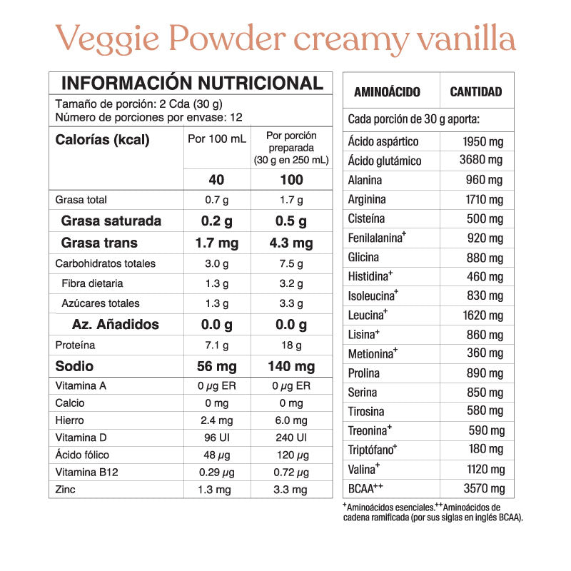 Veggie Powder creamy vanilla mini 360gr