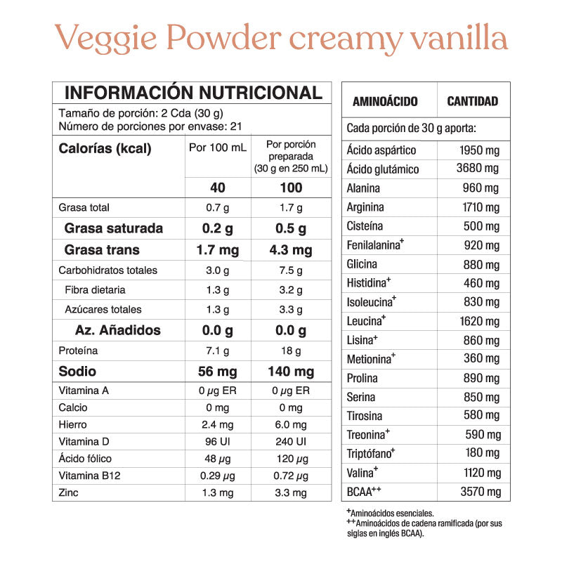 Veggie Powder creamy vanilla 630g