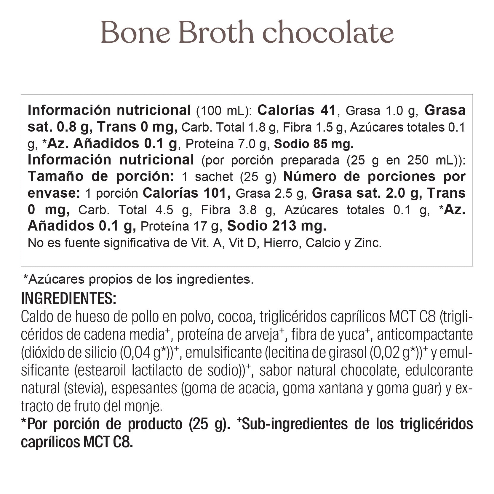 Bone Broth Power® chocolate sachet 25gr
