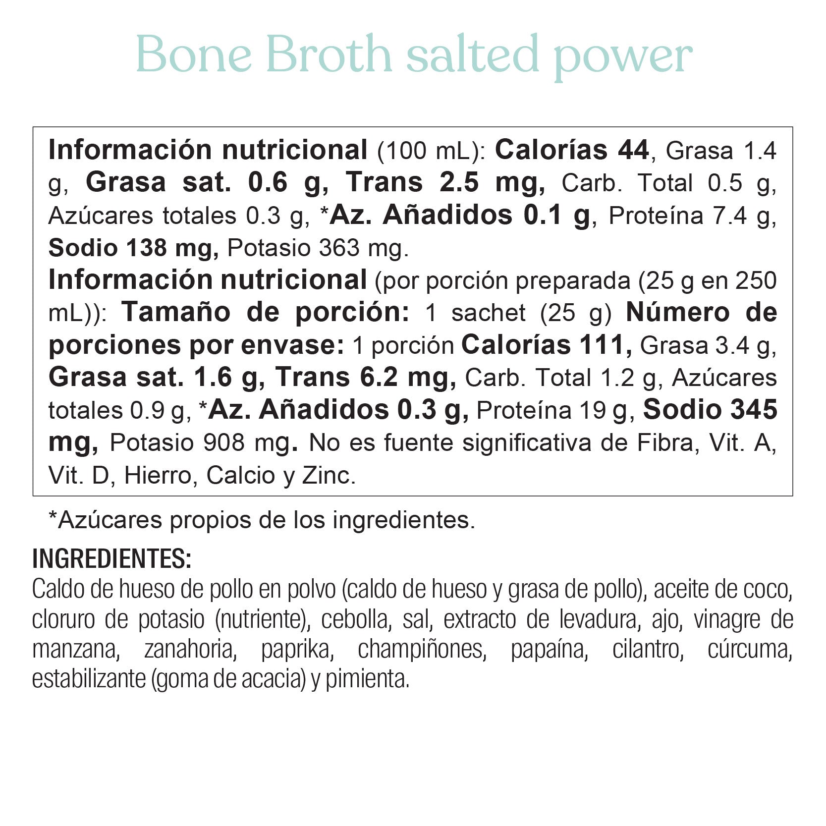 Bone Broth salted power sachet 25gr