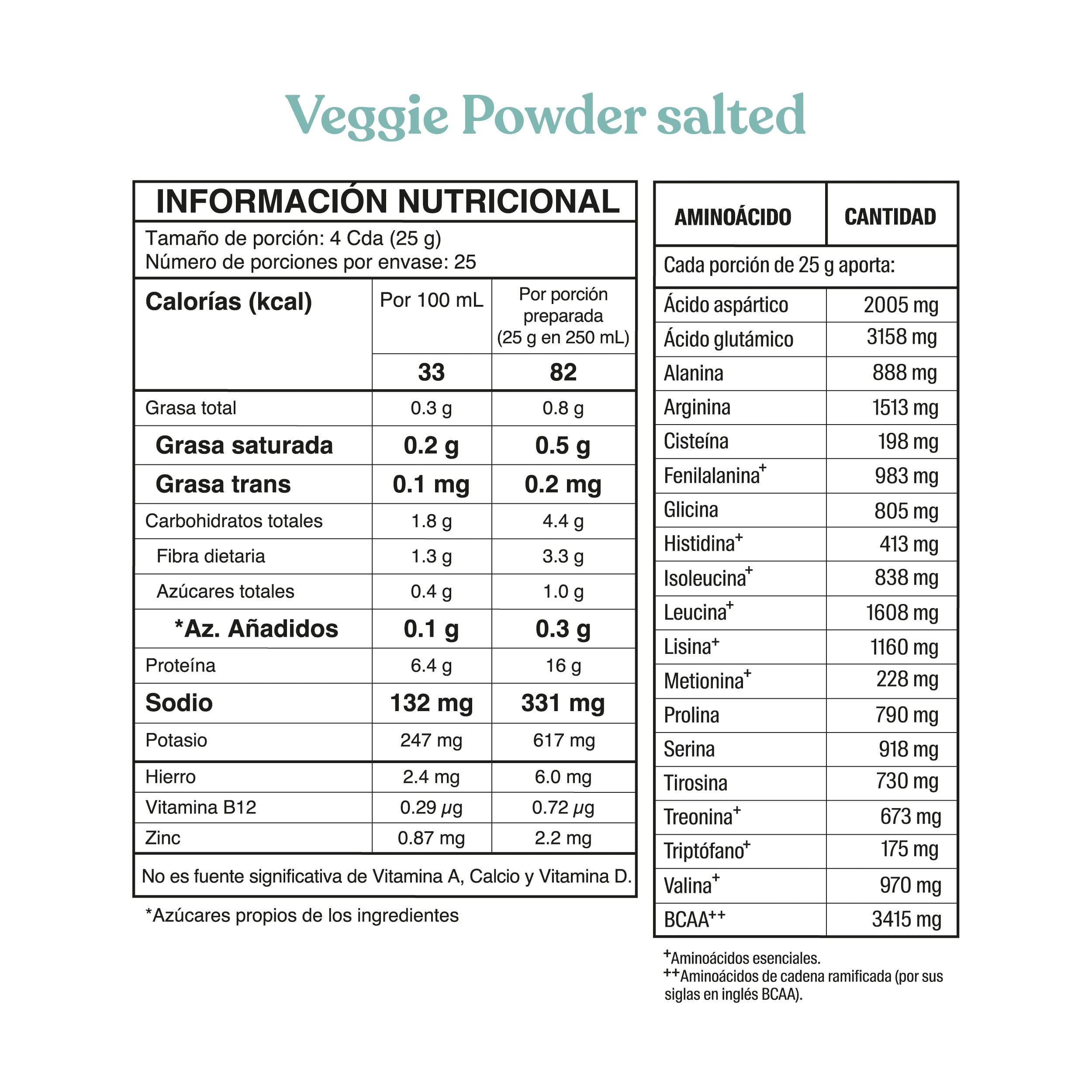 Veggie salted powder 625gr